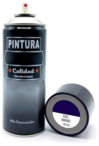 AC - Bote de Pintura en Spray - Fabricado en España - Ideal para cualquier superficie, Madera, Metal, Cartón, Piedra o Cerámica - Capacidad de 200 ML - Color Azul Marino