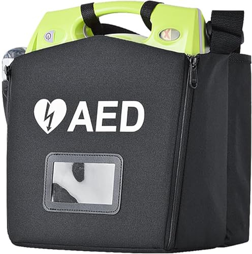 Tragbare AED-Aufbewahrungstasche, AED-Defibrillator-Tasche mit verstellbarem Gurt, AED-Defibrillator-Notfallinstrumentenbehälter, auffällige Farbe for Zuhause, Büro, öffentliche Orte