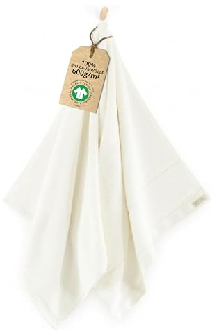 ZWOLTEX - Premium Duschtuch 70x140 [650 g/m²], 100% Bio Baumwolle GOTS Zertifizert, ÖKO-TEX, Ultra Weich & Saugfähig, Handtücher Weiß, Queen Collection - 1 Stück