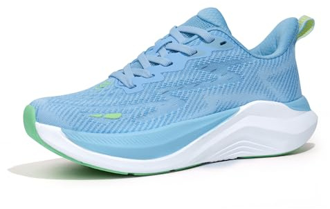 Hawkwell Cloud Zero Active Cushion Baskets Respirantes pour Femme, Tennis, Marche, Sport, Soins Infirmiers, Travail médical, Tricot, Bleu, EU 38