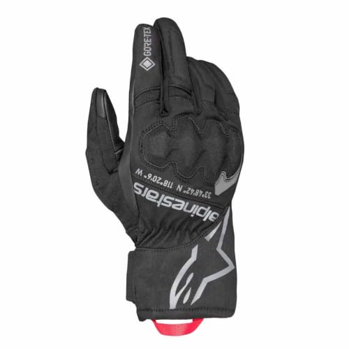 Alpinestars Crestone GTX wasserdichte Motorrad Handschuhe, schwarz, 2XL