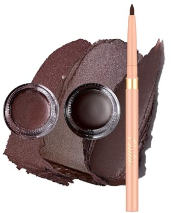 Oulac Matte Lidschatten & Eyeliner Set Wasserfest | Eyeliner und Lidschatten Primer Feine Textur Hält 16 Stunden + | Schnell Trocknend Wischfeste Matte Oberfläche | Vegan