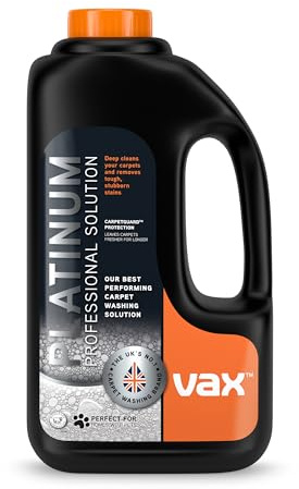 Vax Platinum Teppichreiniger-Lösung, Tiefenreinigungsshampoo und Fleckenentferner mit Oxy Lift Boost und CarpetGuard-Schutz gegen Tiergerüche und alltägliche Verschmutzungen – Rose Burst, 1,5 L