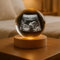 WEIYOUDP Personalisiertes Kristallkugel-Nachtlicht, individueller 2D-Foto-Ultraschall-Bilderrahmen, 2D-Bild in Kristall, Geschenk für werdende Eltern, Schwangerschaftsankündigung, leuchtender
