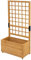 ML-Design Pflanzkasten mit Rankgitter, 67,5×139×36,5 cm, Braun, Pflanzkübel Blumenkübel mit Spalier, Gartenspalier Massivholz für Kletterpflanzen, Blumenkasten Rankkasten Hochbeet für Balkon & Garten