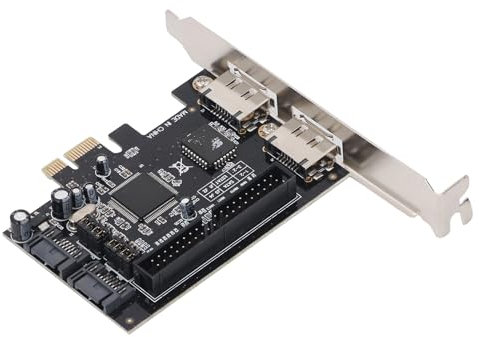 Bewinner Ultra ATA 133 Festplatten, ESATA IDE -Controller -Adapterkarte, Unterstützt 2 Port -PCIe zu Seriellem ATA, Bis zu 3 GB/s Geschwindigkeit, mit PCI Express 1.0 Standardmäßig,