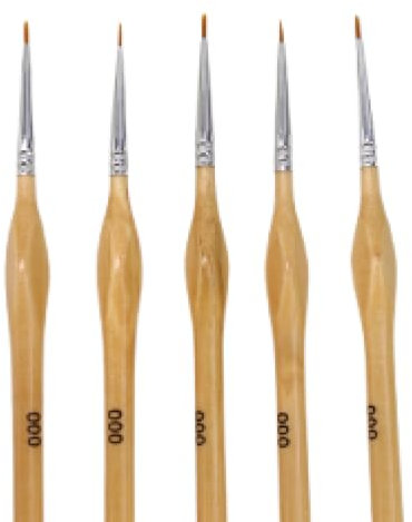 5PCS Extra Fine Detail Paint Brushes 000 Size, Miniature Painting Brush Set for Models, Acrylic, Watercolour, Oil, Rock Painting, Paint by Numbers, Nail Art, Face Painting, Adult Crafts
