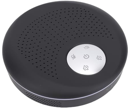 Cuifati Konferenzsprecher und Mikrofon, 360 ° Sprachabholungsgeräuschreduktion USB -Lautsprecher, Bluetooth -Konferenzmikrofon für Home Office -Treffen