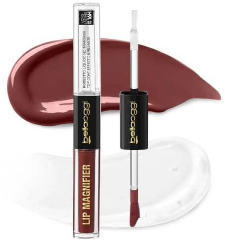 bellaoggi LIP MAGNIFIER Flüssiger Lippenstift, langer Halt, 2 Step-Ruby Rot, 4,7 ml