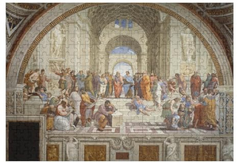 1000pcs(38x26cm) Puzzles Für Teenager The School of Athens Puzzles Für Erwachsene Familienspiele Präzisionsschnitt Stressabbau Geschenke 1000pcs(38x26cm)