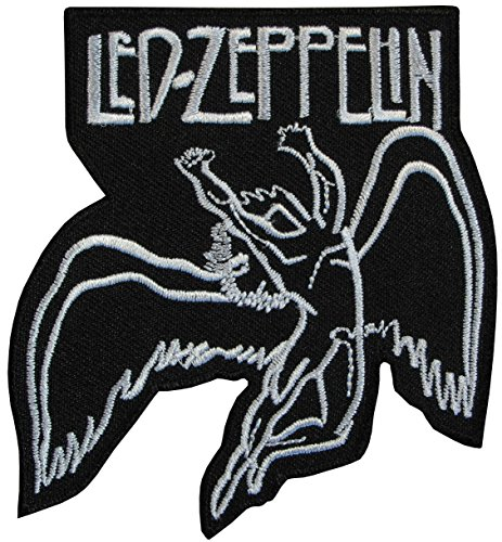 Gestickter Aufnäher, Motiv: Led Zeppelin Bik, zum Aufnähen oder Aufbügeln, 8,5 x 8 cm