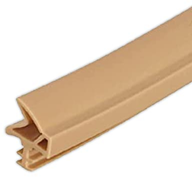 Gedotec Joint de Porte et Fenêtre - Bande S6577a d'Étanchéité en Plastique PVC pour Châssis en Bois ou Aluminium - Protection Stop contre Bruit, Vent et Eau - Rouleau 25 M - Rainure 4x7mm - Blanc