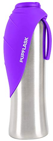 PupFlask Botella de Agua Grande para Perros | Acero Inoxidable de 800 ml o 1200 ml | Práctico dispensador de Agua para Perros | Botella de Agua portátil para Mascotas