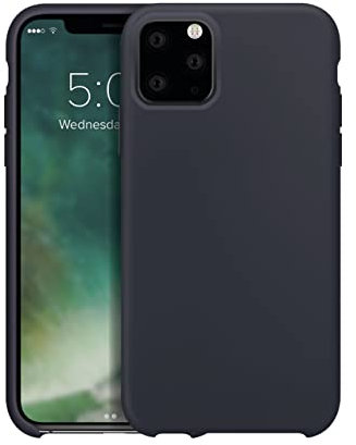 Xqisit Silicone Case for iPhone 11 Pro Max Midnight Blue Silicone and TPU Soft Mobile Phone Case in Blue