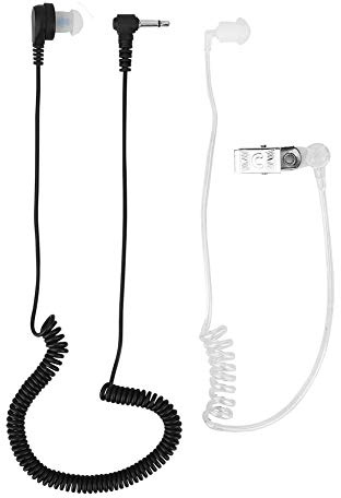 Socobeta Anti-Radiation-Headset 3,5-mm-Mono-Hörgerät nur akustische Röhren-Ohrhörer-Headset Anti-Radiation für Radio