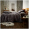 GC GAVENO CAVAILIA Teddy Bear Fleece Double Bedding Set | Soft & Cosy Thermal Warm Fluffy Double Duvet Sets With 2 Piece Pillowcases| Charcoal | 200 Cm x 200 Cm