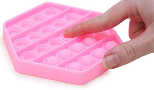 Toyland® Push Bubble Pop Bubble 'Pop It' Sensory Fidget Toy – Viele Auswahl (Hexagon Rosa)
