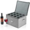 Boîte de rangement rigide en porcelaine pour verre à vin – 40,6 x 33 x 25,4 cm – Empilable avec intérieur entièrement rembourré