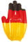 amscan aufblasbarer Handschuh Deutschland 43 cm schwarz/rot/gelb