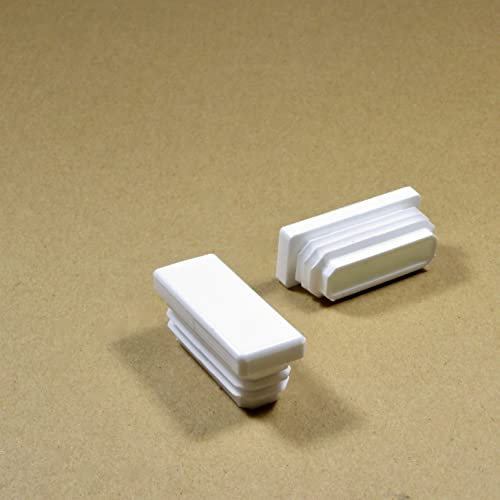 ajile - Kunststoff Lamellen-Stopfen für Rechteckrohre mit 50x20 mm Aussenmass und 1,0-3,0 mm Wanddicke SCHWARZ - 4 Stck. - EPH222