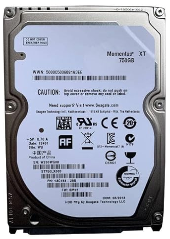 MIDTY SSHD für 750 GB 2,5 Zoll SATA 3 Gb/s 32 MB + 8G 7200 U/min 9,5 MMFor interne Festplatte für Notebook HDD für ST750LX003