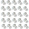 TERF® Lot de 20 cache-vis en plastique blanc à clipser pour la plupart des vis de diamètre 6 g à 8 g (3,5 mm – 4 mm)