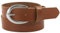 fashionchimp Basic Damengürtel aus 100% echtem Leder, glänzende Gürtel-Schließe, Breite ca. 2,8cm, Made In Germany (Chestnut-Althea, 125/BW110)