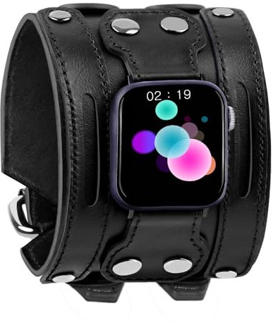 VIQIV Correas de reloj inteligente compatibles con Apple Watch de 42 mm/44 mm/45 mm/49 mm, correas de reloj inteligente para iWatch Series Ultra/9/8/7/6/5/4/3/2/1/SE para hombres y mujeres, pulsera de