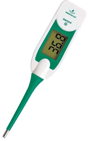 PRECITECH - Rektalthermometer mit großem Display – Speicher der letzten Steckdose – visuelle Diagnose in 3 Farben – Erwachsene und Kinder – flexible Spitze – Farbe zufällig