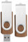 32GB USB Stick Holz 2 Stück TATMOHIK Wood Flash Speicherstick 32GB 2er Pack USB Flash Drive USB2.0 Metall-Schwenkclip Hölzern USB-Flash-Laufwerk Schnellen Geschwindigkeit Memory Stick（Walnußholz）