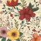 VOLEAAR Floral Peel and Stick Wallpaper - Vintage Leaf Flower Contact Paper, Removable, Waterproof Boho Wallpaper for Room Wall - Yellow Pink Red - 44.5CM x 300CM