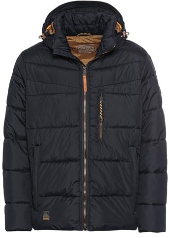 camel active Herren Steppblouson mit Abnehmbarer Kapuze Nachtblau, menswear-52
