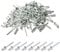 100pcs Stück Alu Blindnieten Sortiment Popnieten,Pop Nieten Stahlniete, Silber Aluminium Blindnieten (Silver, 4.8x16)