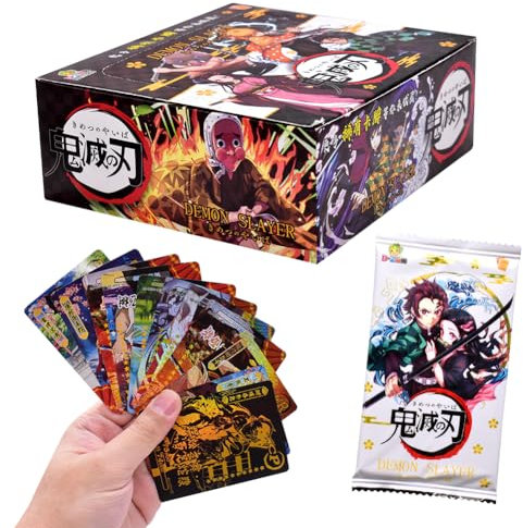 Deemonslayer Anime Karten Set - Cartoon Trading Cards, Kartenspiel Booster Pack, Solitaire Card Box - Geburtstagsgeschenk Für Anime Enthusiasten, Fans, Teenager