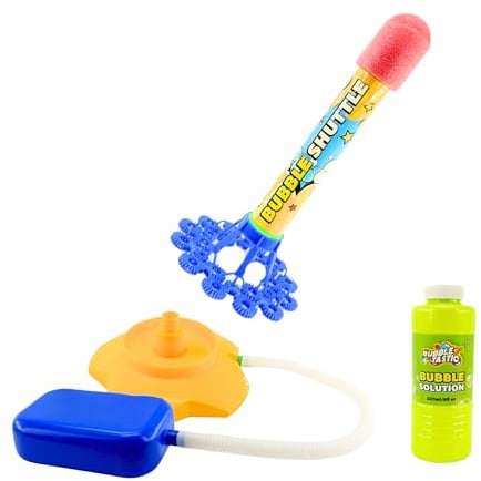 Bubbletastic Blasenspielzeug Kinder, Seifenblasen Raketen Spielzeug, Blasen Shuttle Sommer Spielzeug und Geburtstags Geschenke für Kinder, Inklusive Blasenlösung