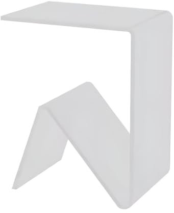 Eiauiuo Acryl Beistelltisch mit Zeitschriftenständer Zeitungstasche Mode Farbe Couchtisch Mehrzweck-Beistelltische für Wohnzimmer Schlafzimmer Sofa(Color:Transparent,Size:40x29.5x51cm(Dicke 12mm))
