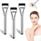 3 Pièces Ultra Thin Makeup Brush For Face,Pinceau Anti Cerne,Pinceau Fond De Teint,New Flat Light Concealer Brush,Flat Blush Brush For Face,Parfait Pour n'Importe Quel Look.