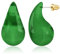 LILIE&WHITE Chunky Green Teardrop Ohrringe für Frauen Lightweight Waterdrop Dupes Dangle Earrings Large Trendy Drop Earrings Gift for Women