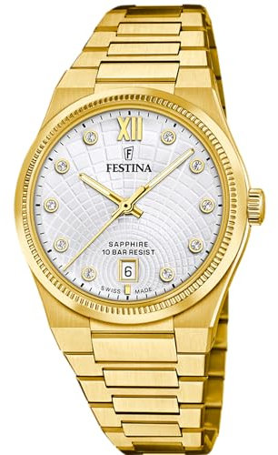 Festina Armbanduhr Rivé Swiss Made Gold