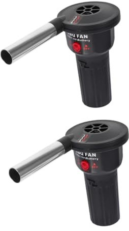 Gatuida 2stücke Blower Fan Grill Tragbarer Bbq Luftgebläse Für Camping Und Outdoor Aktivitäten Ergonomisches Design Effiziente Zündung Leicht Und Kompakt Perfektes Grillzubehör