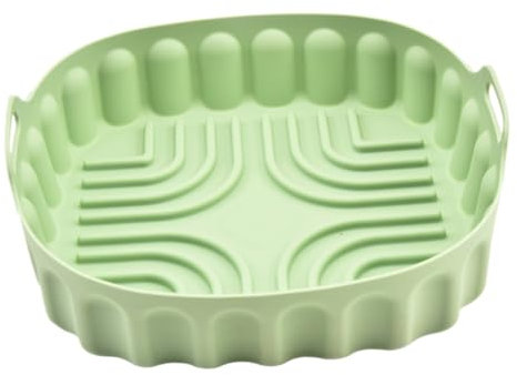 OFFSCH Quadratische Silikoneinlage Für Heißluftfritteuse Wiederverwendbar Hitzebeständig Antihaftbeschichtet Für Fleisch Gemüse Kuchen Und Snacks Leicht Zu Reinigen Und Spart