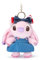 Disney Store Official Peluche Porte-clés Angel, Lilo & Stitch, 14 cm/5, Peluche avec Porte-clés Amovible, Convient aux Enfants à partir de 1 an