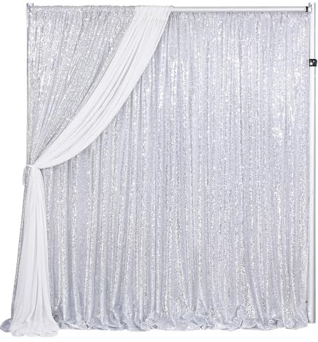 Pailletten-Hintergrundvorhang, Hochzeit: 3 x 3 m, Vorhang-Hintergründe für Disco-Party, Fotografie, Dekor