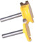 ZJchao B Bit Router Track, Bit Router 2 Pcs Set 1/4in T Slot Gambo Gambolo Giallo Rooter Giunto di per la Lavorazione del Legno
