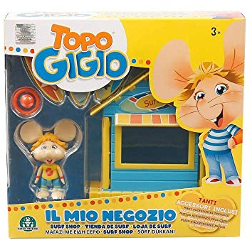 Grandi Giochi - Topo Gigio Il Mio Negozio, Il Negozio Surf con Accessori e Un Mini Personaggio Incluso - TPG52000