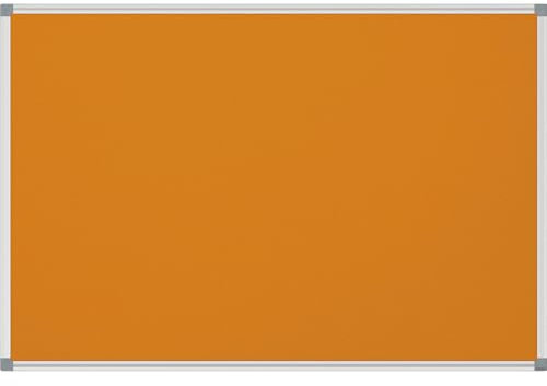 Pinnboard MAULstandard, 120 x 90 cm, hochwertiger Filz, Aluminium-Rahmen, orange