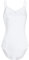 iEFiEL Damen Ballettanzug Body Top Unterhemd Ballett Trikot Bodysuit Achselhemd mit Spaghettiträgern (M, Weiß (5C-122))