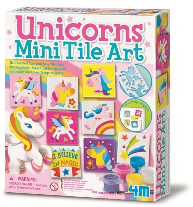 4M 404740 Unicorn Mini Tile Art, Multi, ND