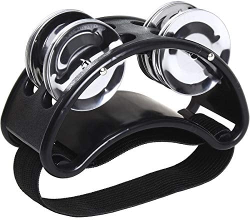iGadgitz Xtra U6993 - Cembalo Piede Tamburello Foot Tambourine - Chitarristi, Musicisti, Cantanti, Lezioni di Musica, Bands e altro - Nero