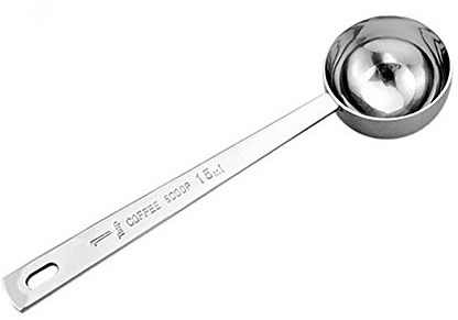Brussels08 1Pc 15ml Stainless Steel Measuring Spoon for Loose Leaf Tea Coffee Powder Sugar Flour Spices, Long Handle Measure Cooking Scoop Tablespoon Silver